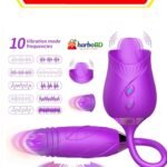 Rose 2 in 1 Rechargeable Vibration Massager For Women | Premium Silicone | HarboBD