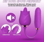 Rose 2 in 1 Rechargeable Vibration Massager For Women | Premium Silicone | HarboBD - Image 5