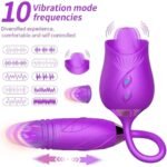 Rose 2 in 1 Rechargeable Vibration Massager For Women | Premium Silicone | HarboBD - Image 4