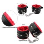 Pretty Fluffy BDSM Ankle Cuffs For Couple | Premium Adjustable Ankle Cuffs | HarboBD - Image 2