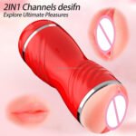 2 in 1 Double Side Mouth+Vegina Masturbator Cup | Premium TPE Reusable Cup | HarboBD - Image 8