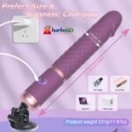 App Model Telescopic Up-Down Rechargeable Massager For Women | Premium Silicone | HarboBD - Image 9